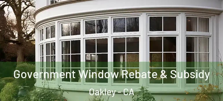  Government Window Rebate & Subsidy Oakley - CA