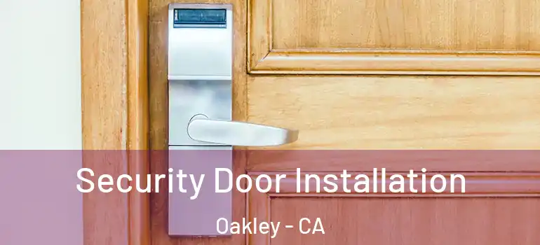  Security Door Installation Oakley - CA